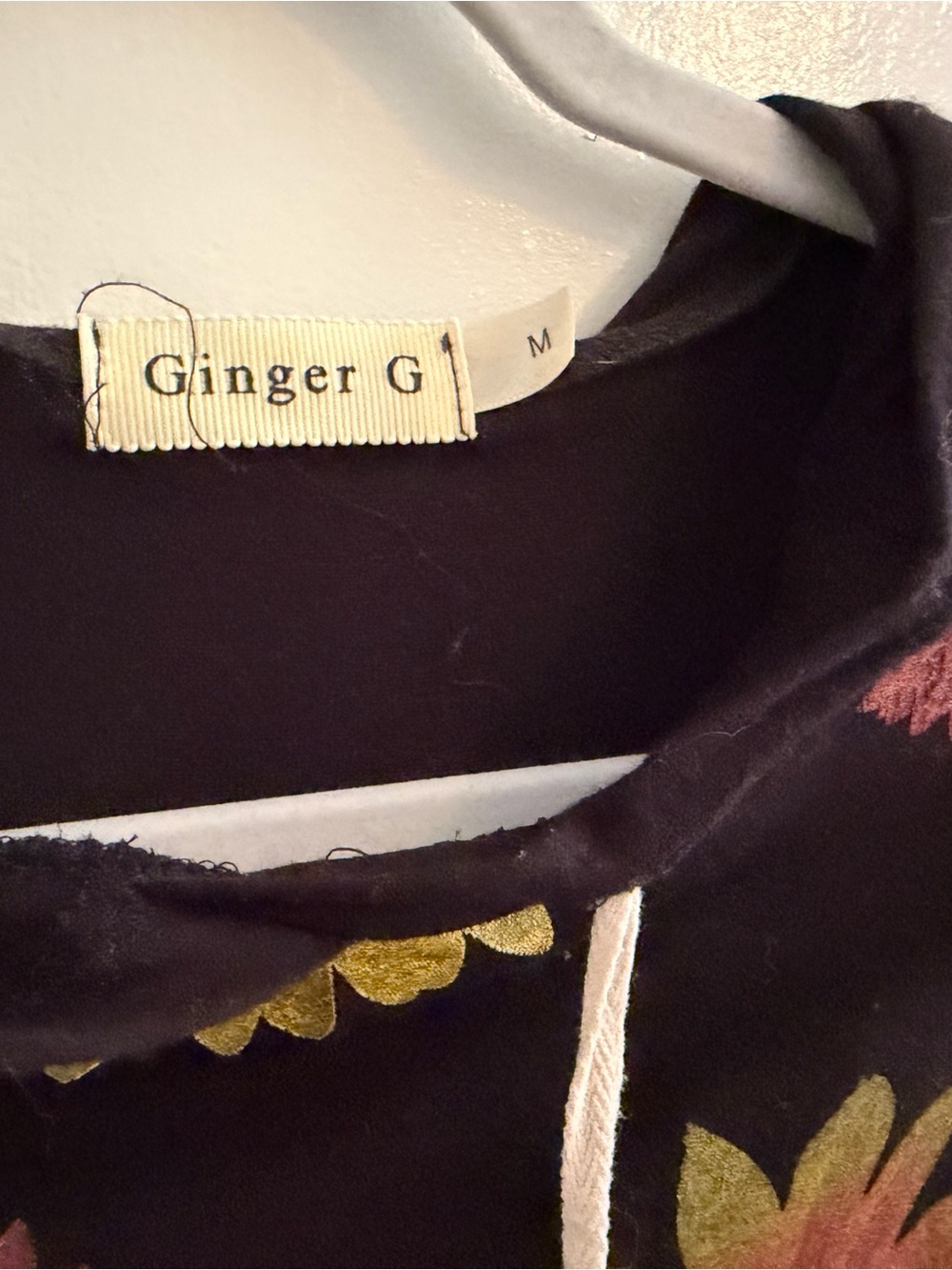 Ginger G Black Hoodie with Yellow & Orange Floral Print - Picture 3 of 8